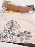 Qurvii Peach Floral Crop Top - Qurvii India