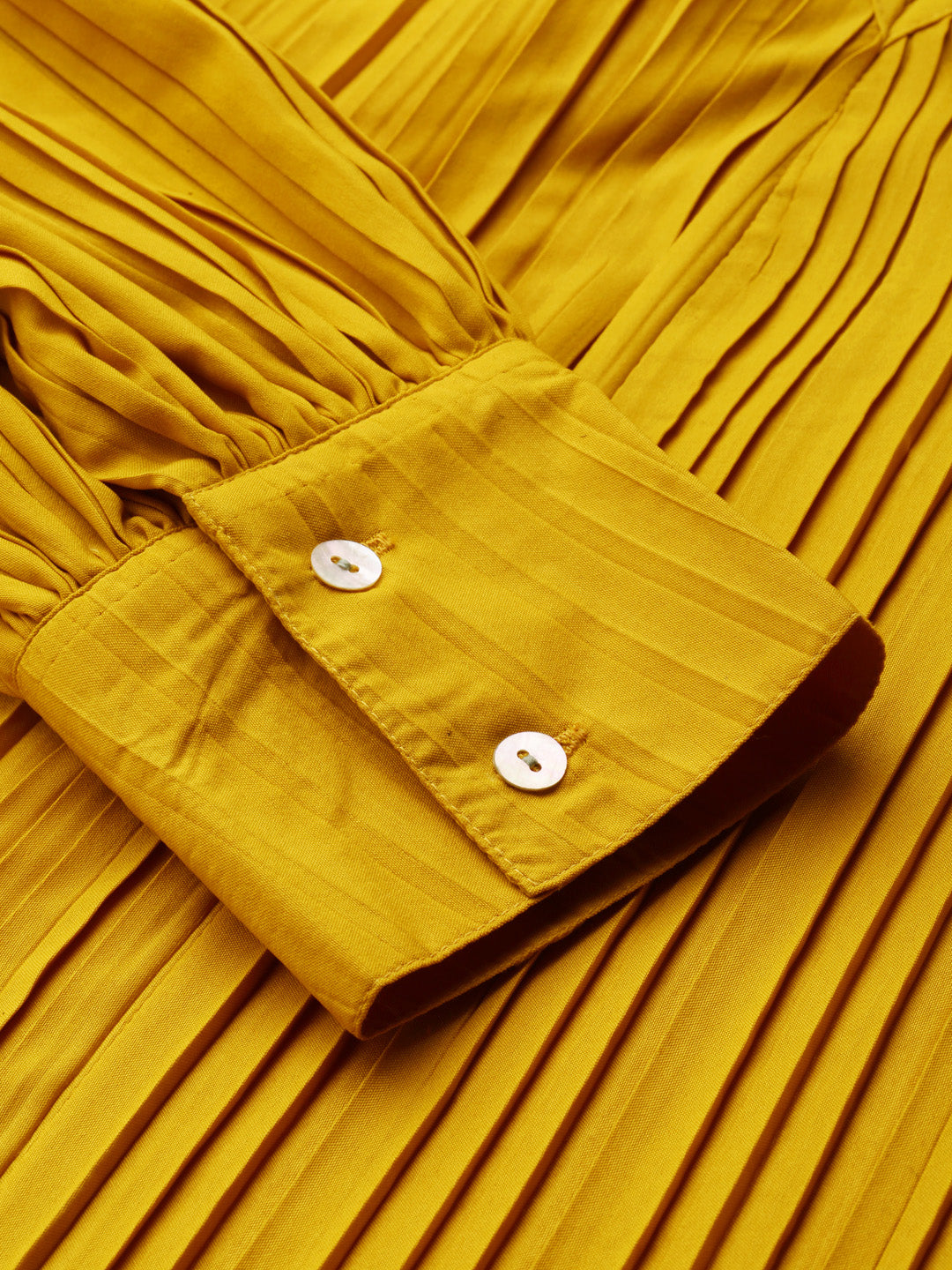 Pleated Mustard Tie Top