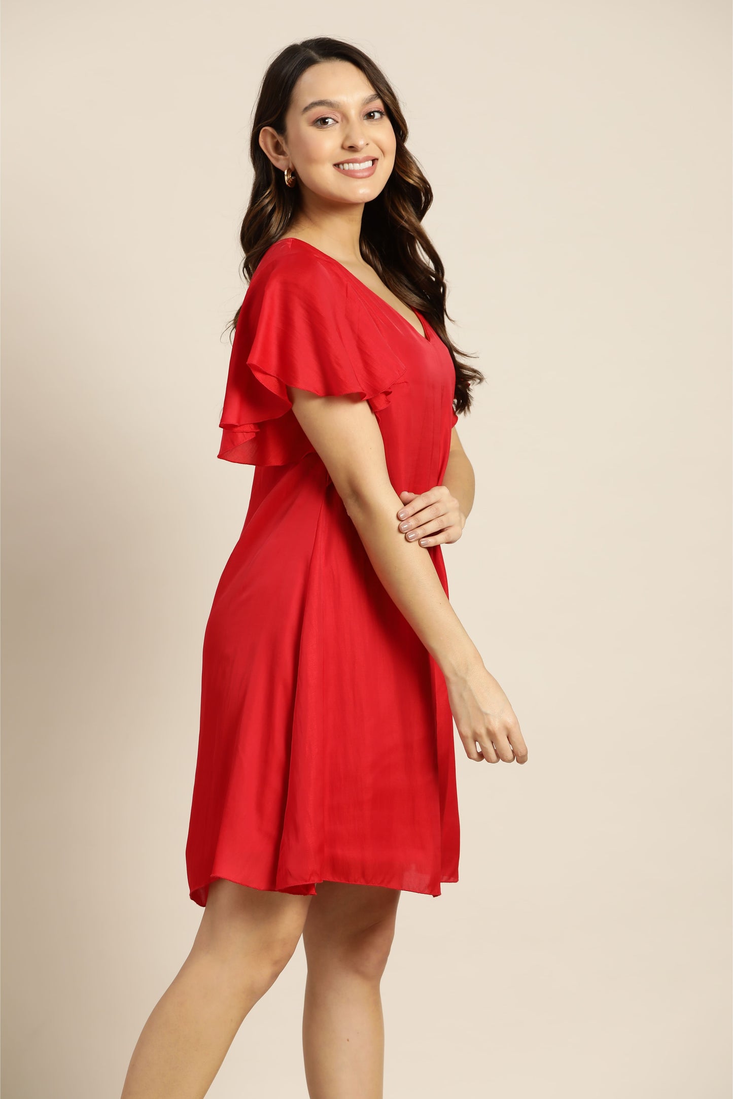 A-line red dress