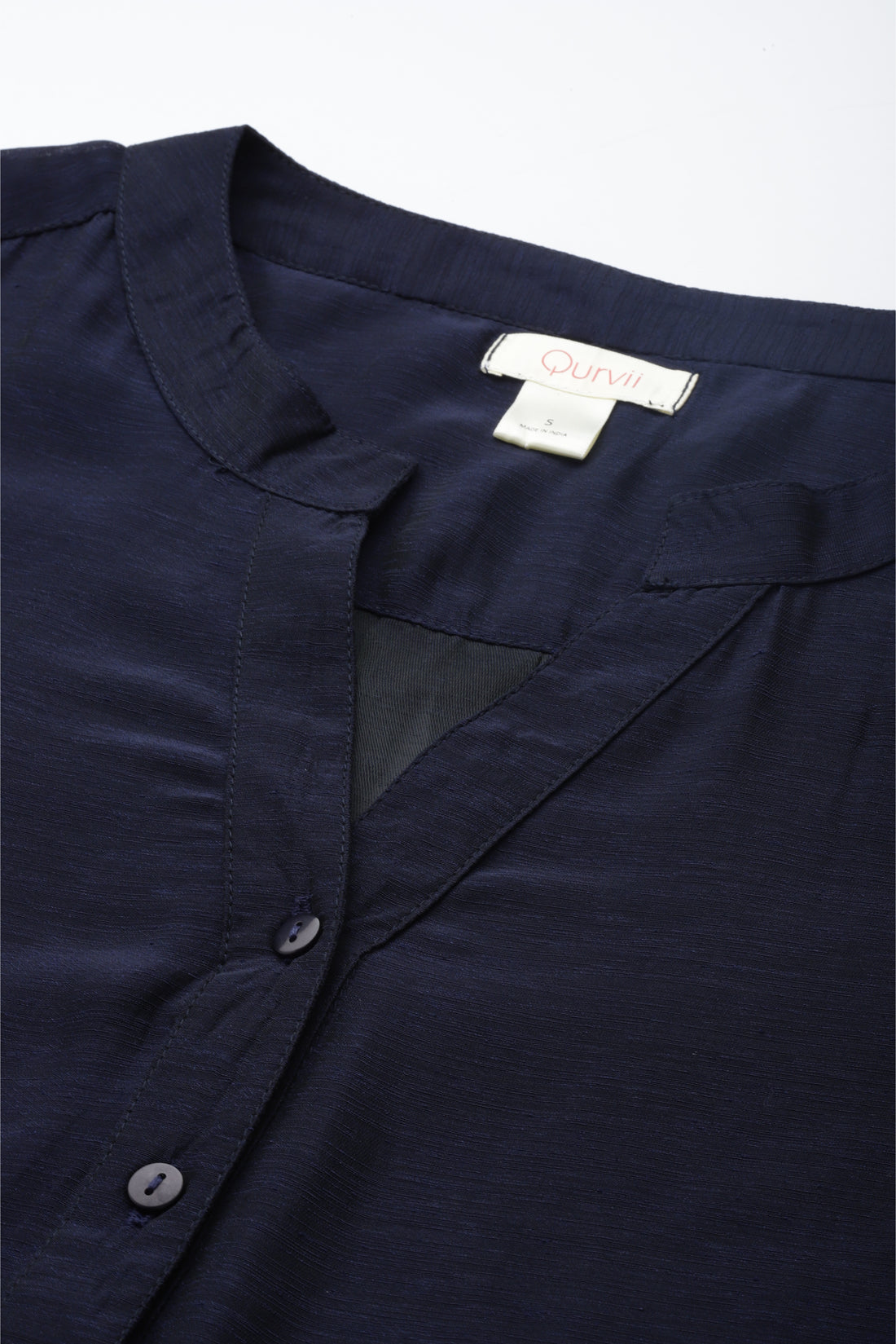 Navy half placket shirt