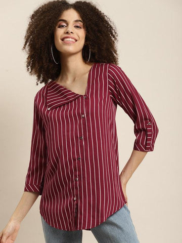 Maroon  Flap Shirt