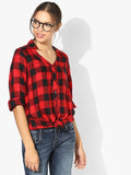 Qurvii Red Checked Shirt - Qurvii India