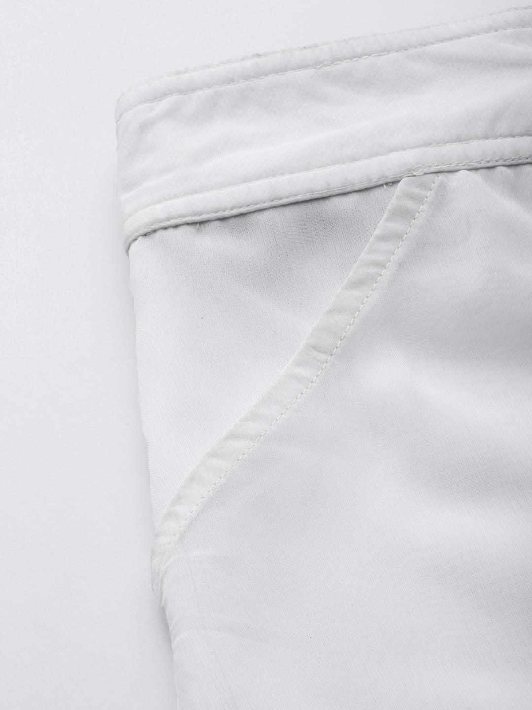 Qurvii Women White Solid Straight Skirt - Qurvii India