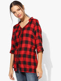 Qurvii Red Checked Shirt - Qurvii India