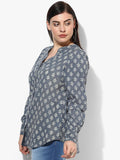 Qurvii Cotton Block Printed Shirt - Qurvii India