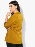 Qurvii Women Mustard Brown Shirt - Qurvii India