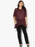 Qurvii Polka Shirt Dress - Qurvii India