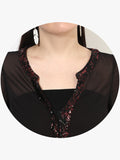 Qurvii Black Embellished Shirt - Qurvii India